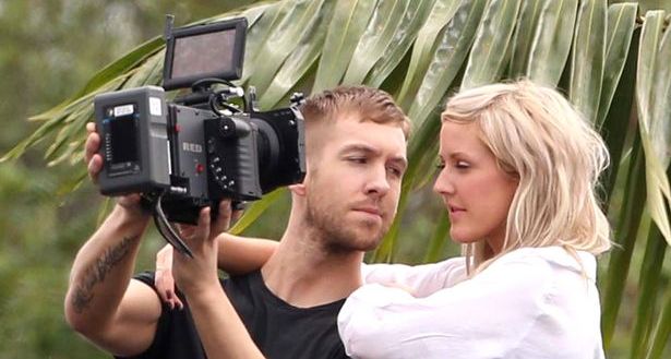 Calvin Harris filming the music video