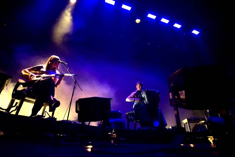 Kimmo Pohjonen Skin, zvaný Jimi Hendrix akordeonu, vystoupil v Praze se svými dcerami