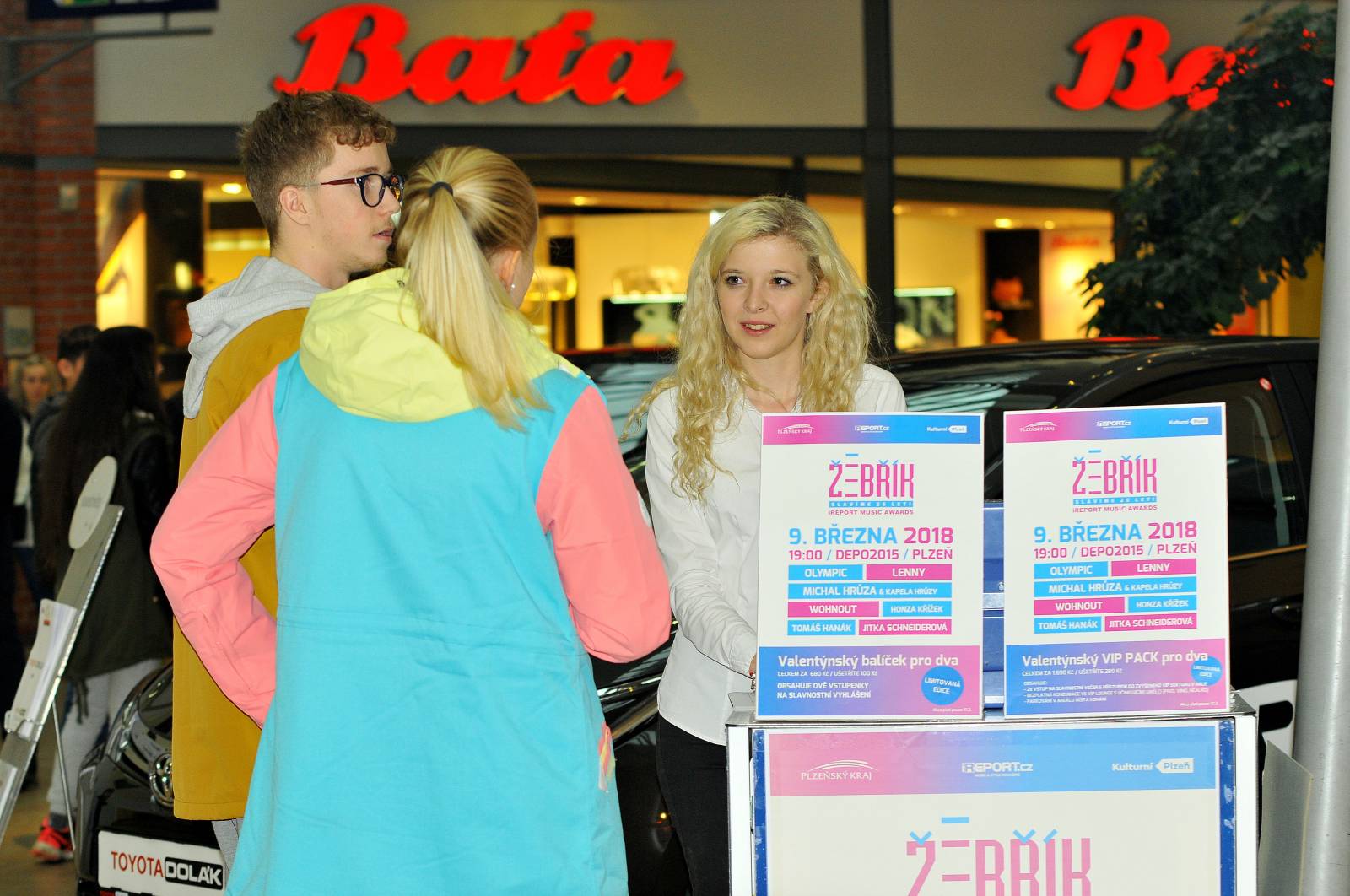 Anna K., Pokáč a Honza Křížek bavili návštěvníky Valentýnské party Žebříku