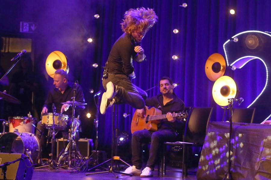 Kryštof v brněnském Sonu hrál, zpíval i odpovídal na zvídavé dotazy. Ty nejlepší odměnil