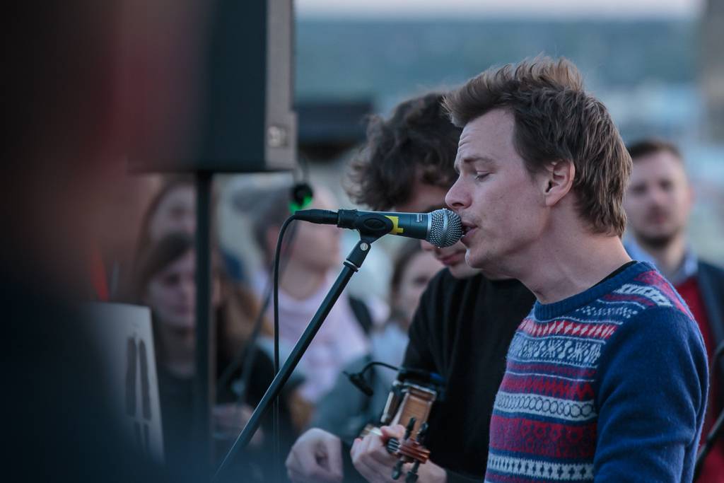 Zrní vzpomínali na střeše Lucerny na Václava Havla