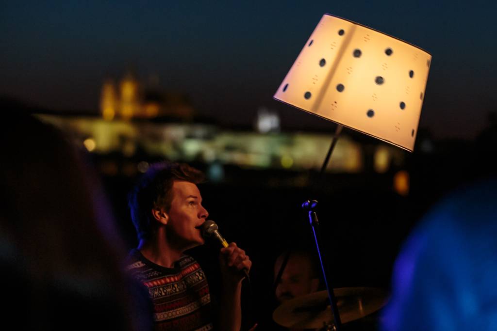 Zrní vzpomínali na střeše Lucerny na Václava Havla