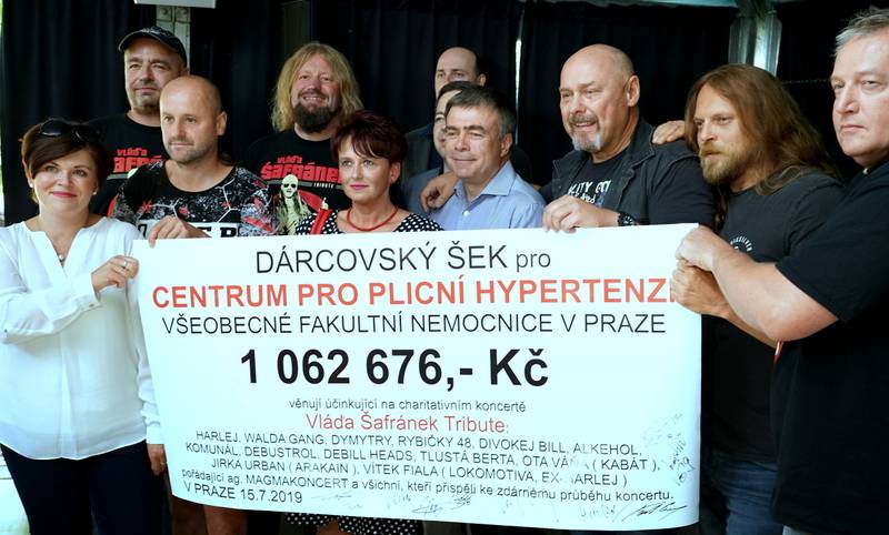 Vzpomínkový koncert na Vláďu Šafránka vydělal přes milion korun. Výtěžek byl věnován na léčbu plicní hypertenze