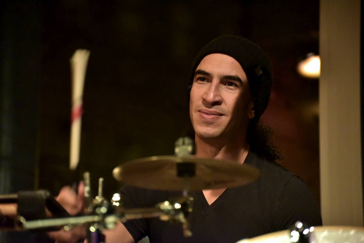 Dominic Miller a Dan Bárta na jednom podiu v Jazz Docku