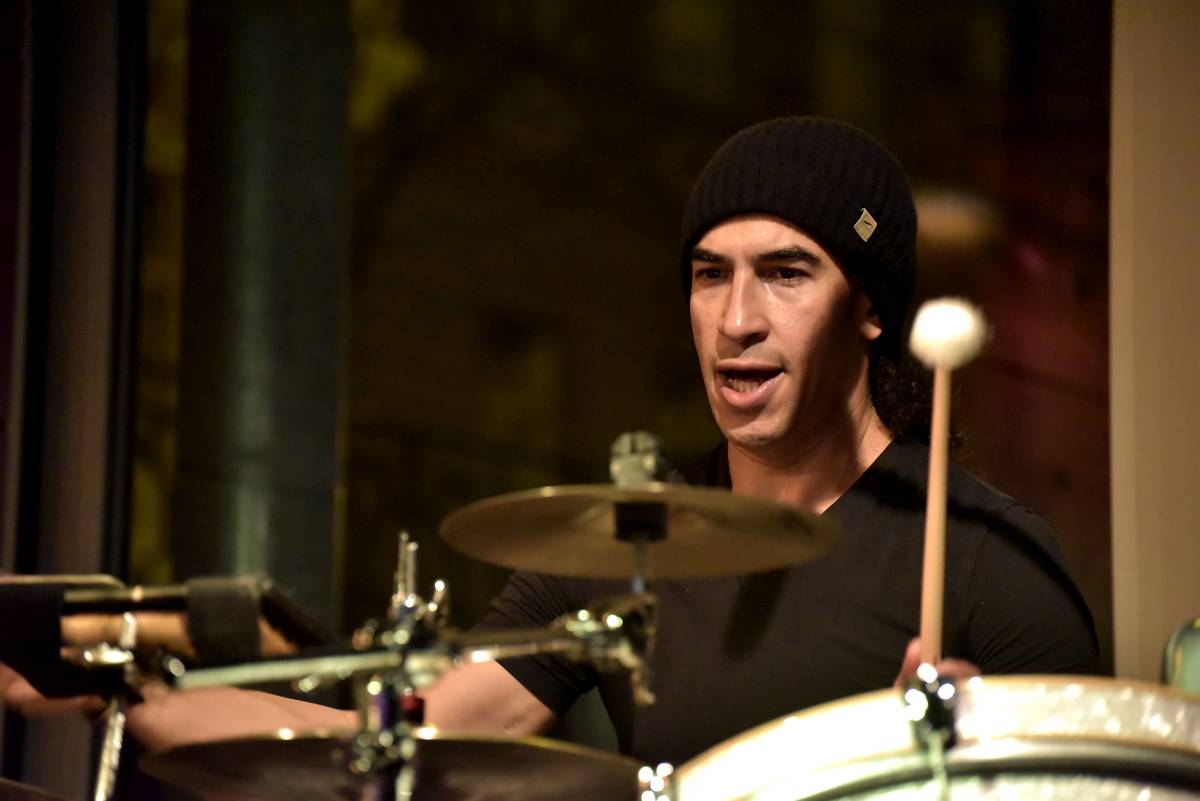 Dominic Miller a Dan Bárta na jednom podiu v Jazz Docku