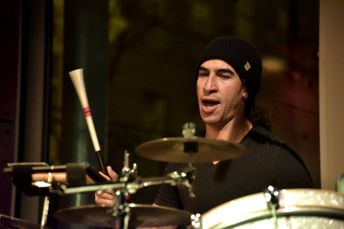 Dominic Miller a Dan Bárta na jednom podiu v Jazz Docku