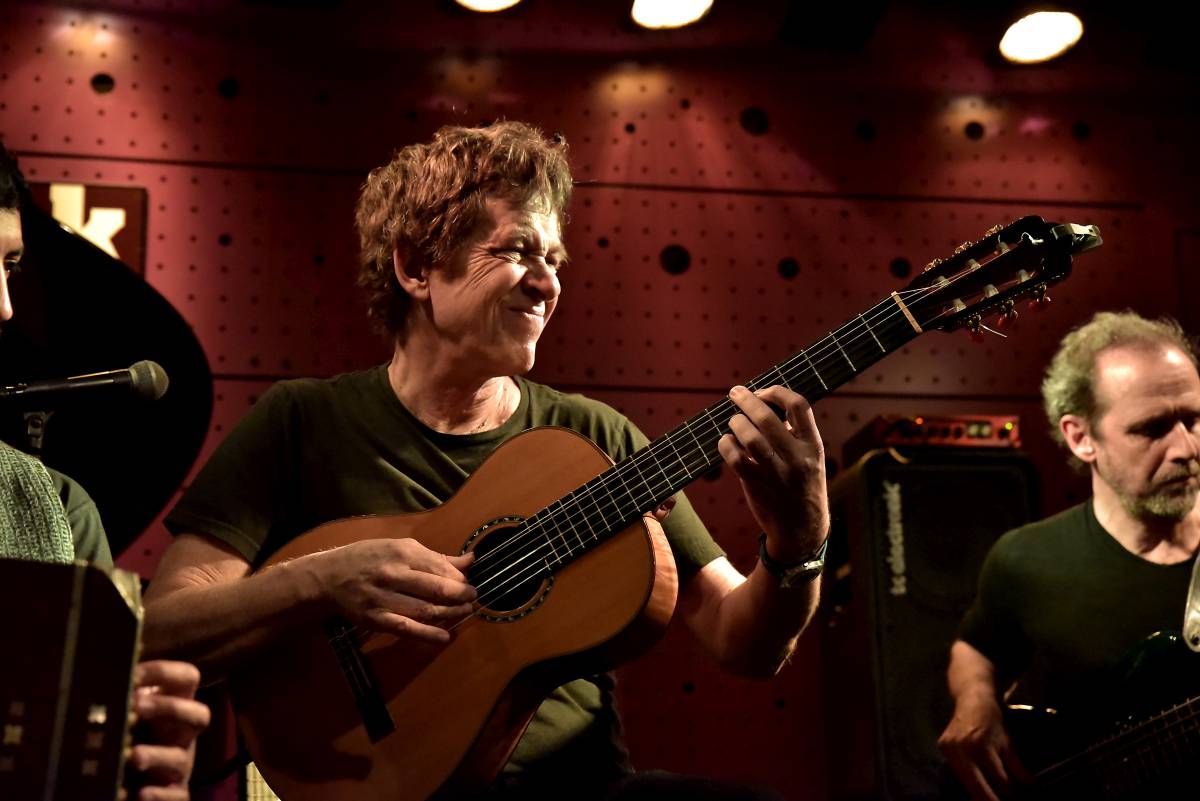Dominic Miller a Dan Bárta na jednom podiu v Jazz Docku