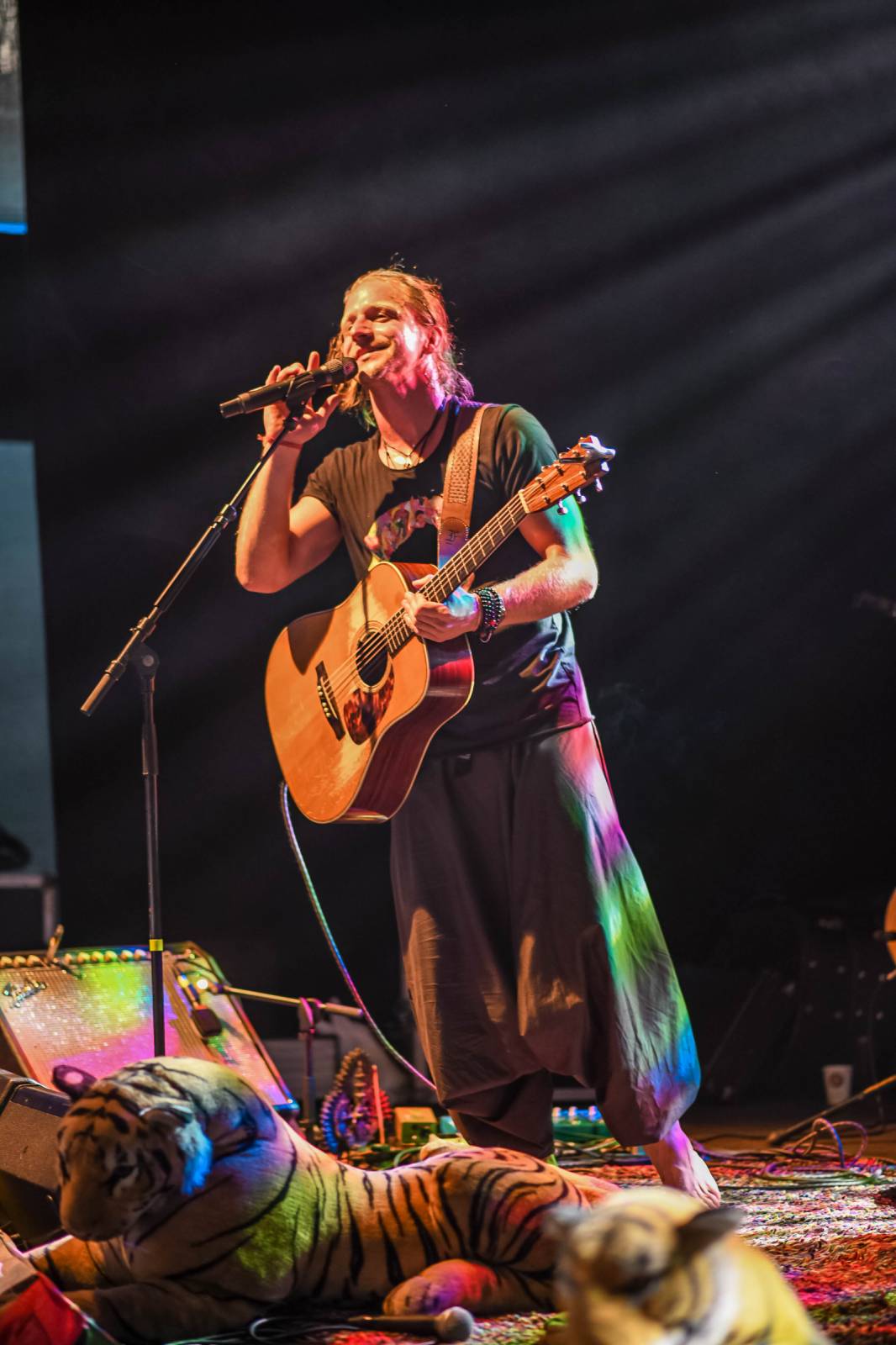 Tomáš Klus zpíval pod Žižkovskou věží. Filozofoval, vyzýval k tanci a improvizoval