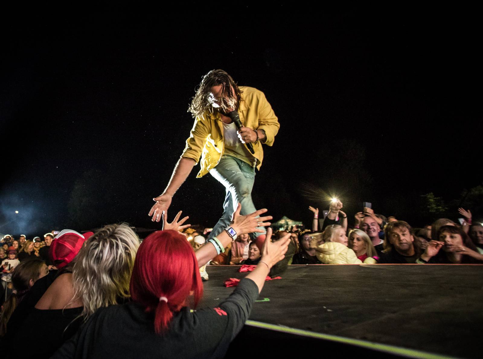 Kryštof rozehráli svou show na ostrově v Holýšově, přivezli s sebou Kateřinu Marii Tichou