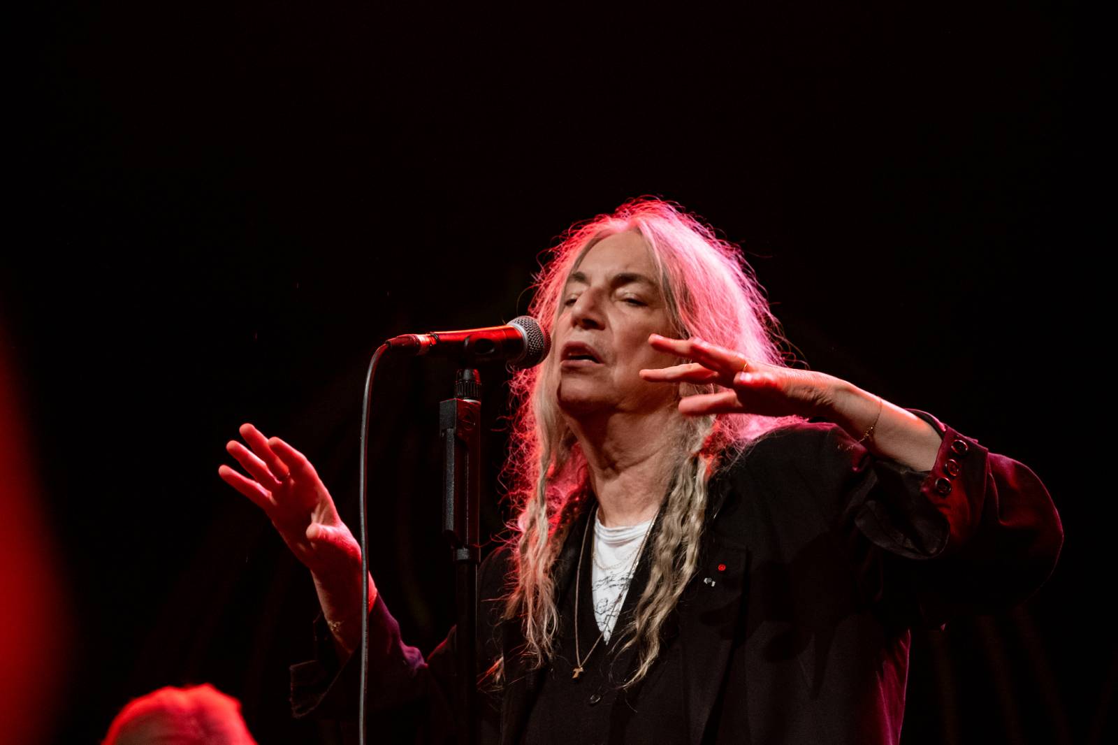Velekněžka punkrocku a věčně romantická básnířka Patti Smith zpívala Foru Karlín