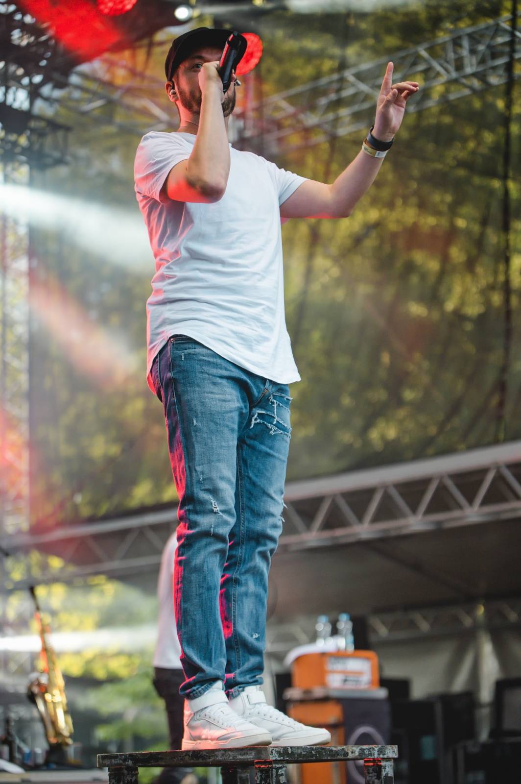 Na Vysočina festu se o zábavu staral Ivan Mládek, největší show obstarali Rybičky 48 a Mirai