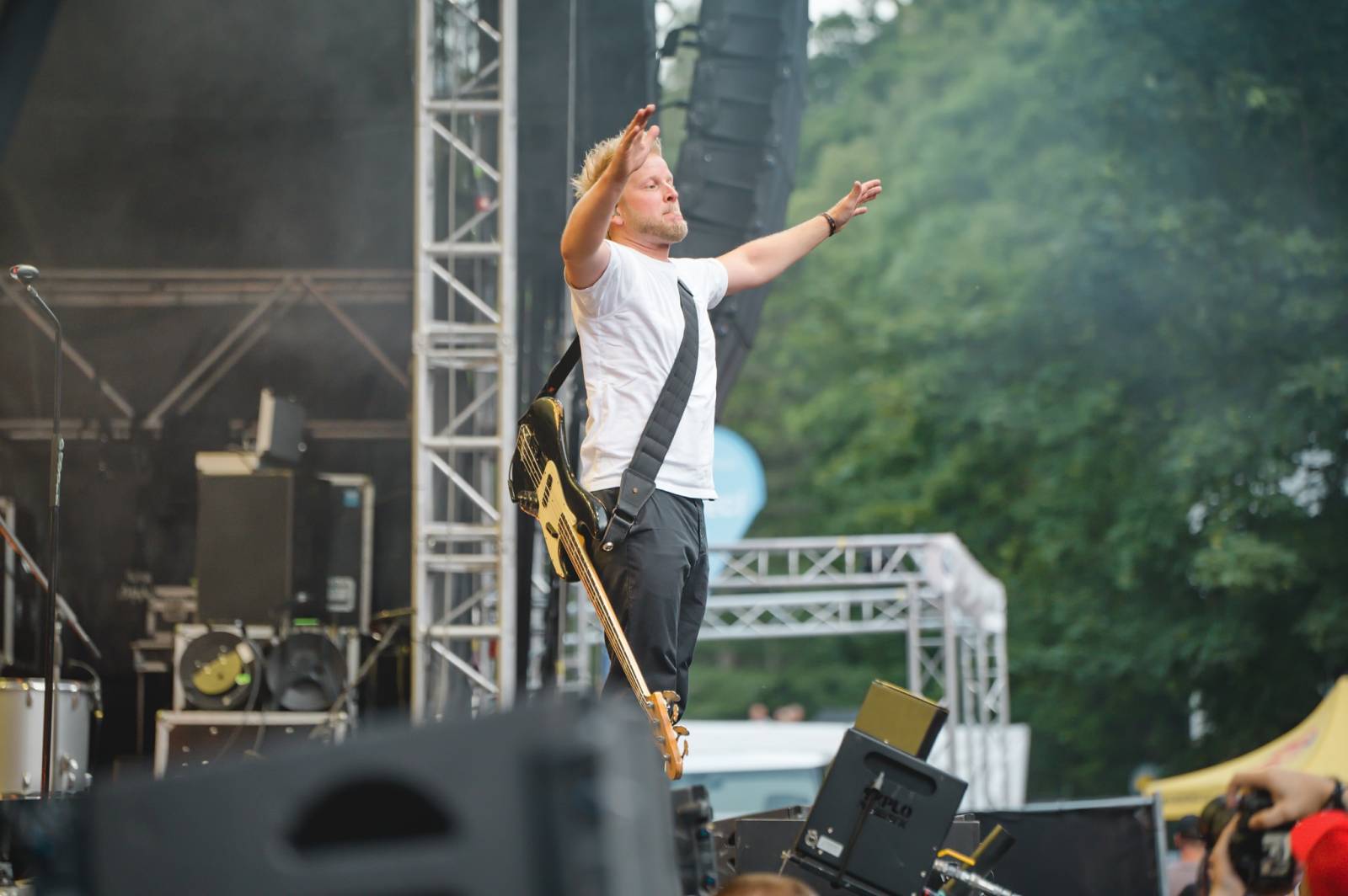 Na Vysočina festu se o zábavu staral Ivan Mládek, největší show obstarali Rybičky 48 a Mirai