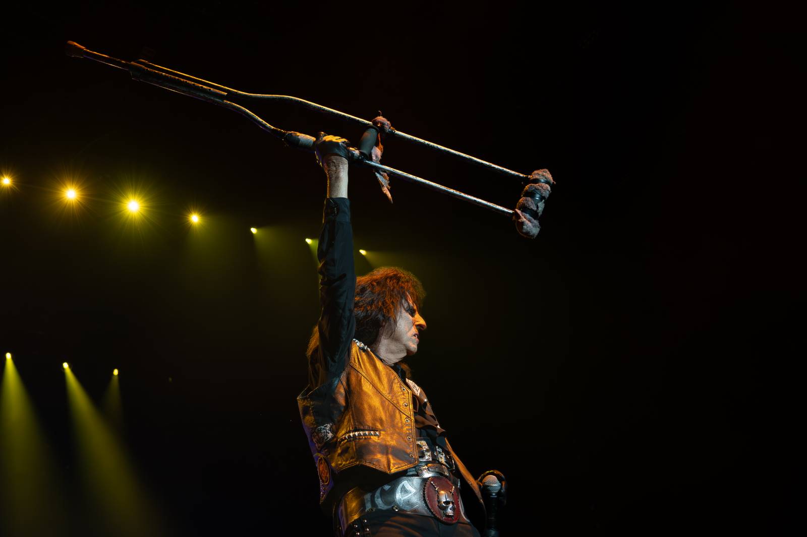 Alice Cooper řádil v Pardubicích. Přivezl si hada, nafukovací pannu i gilotinu