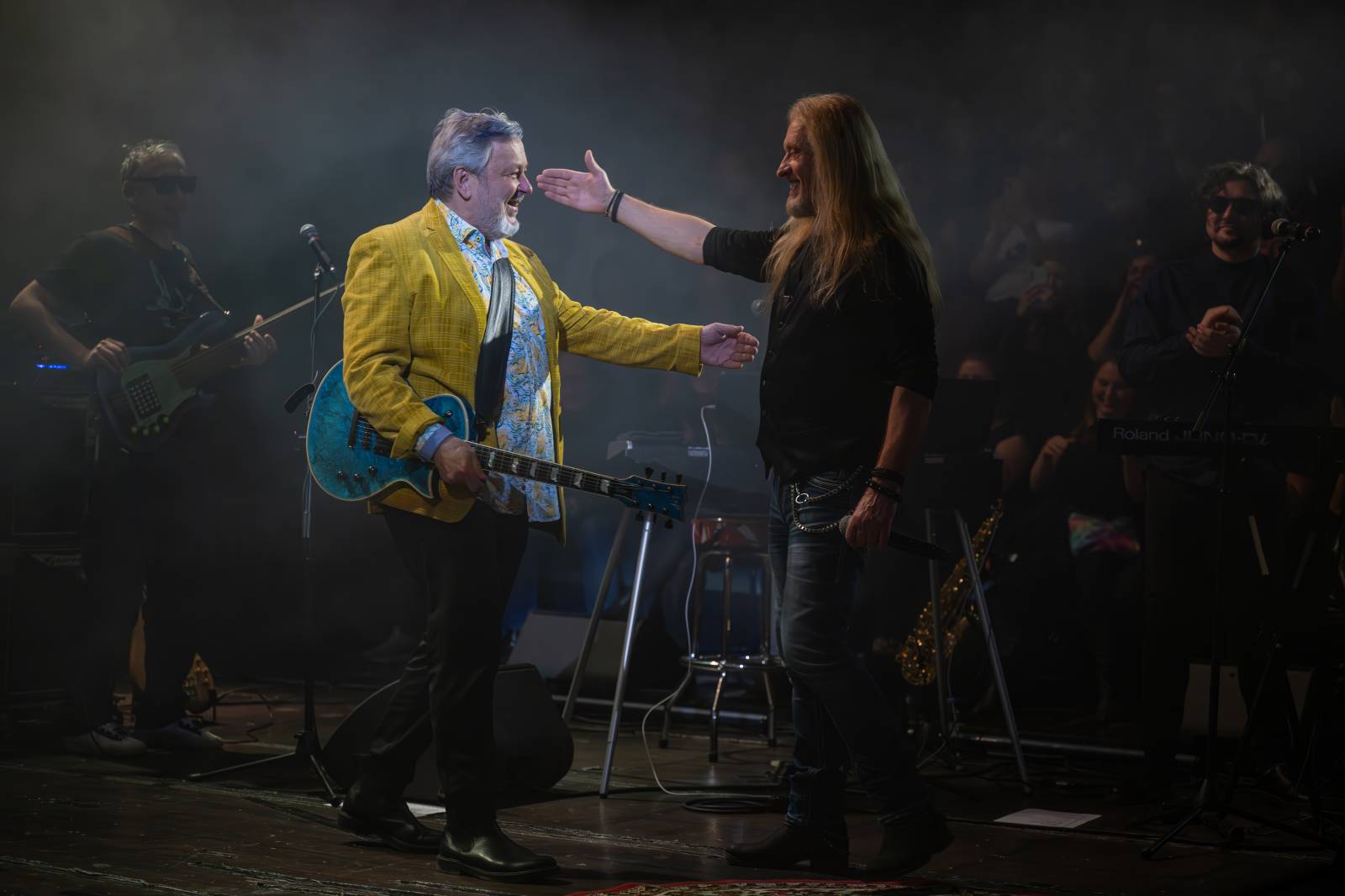 Kamil Střihavka oslavil v Rock Opeře šedesátiny, gratulovali mu Michal Pavlíček, Bára Basiková, Ota Balage i David Koller