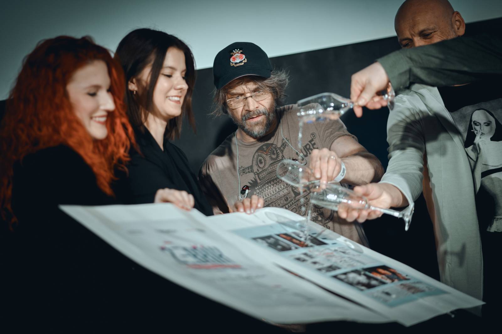 Na Žebříku s oceněnými. Takhle se radovali Michal Hrůza, Rybičky 48, Marpo i Matěj Ruppert