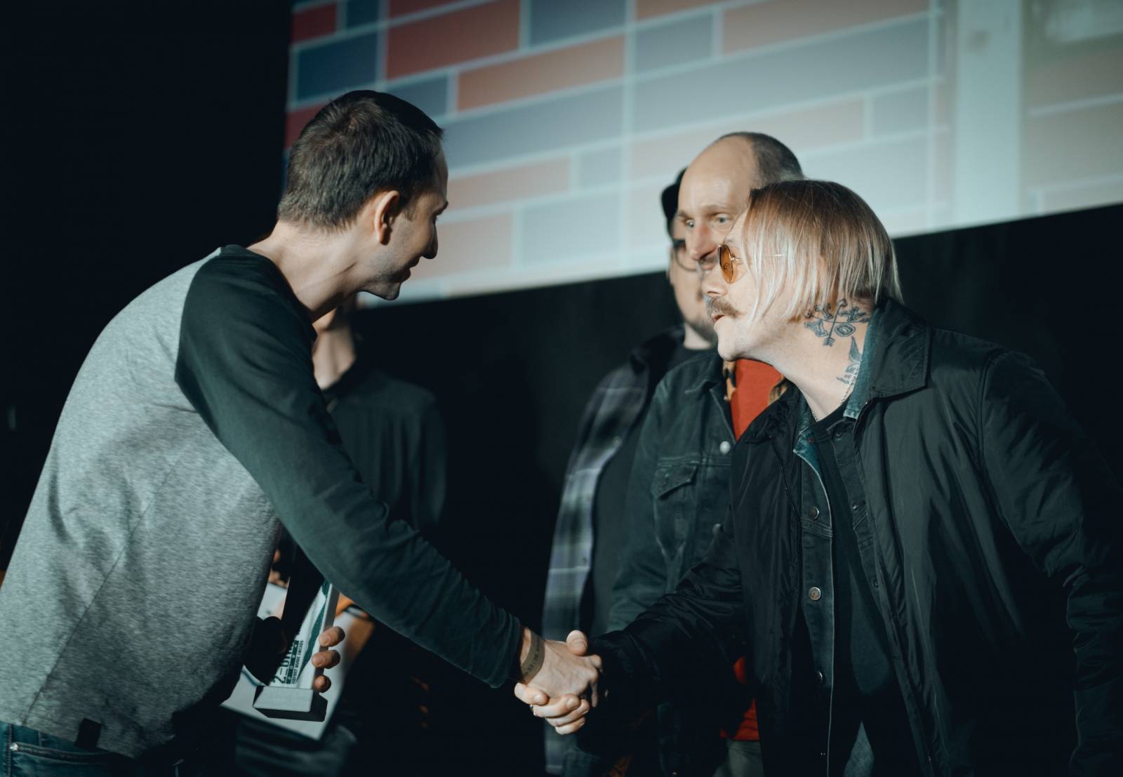 Na Žebříku s oceněnými. Takhle se radovali Michal Hrůza, Rybičky 48, Marpo i Matěj Ruppert