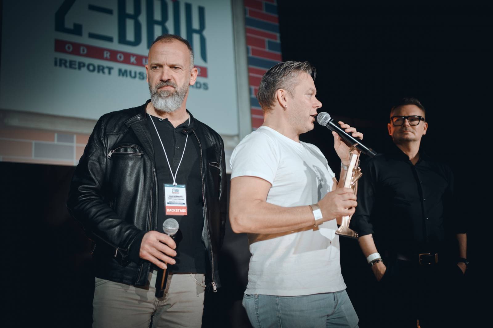 Na Žebříku s oceněnými. Takhle se radovali Michal Hrůza, Rybičky 48, Marpo i Matěj Ruppert