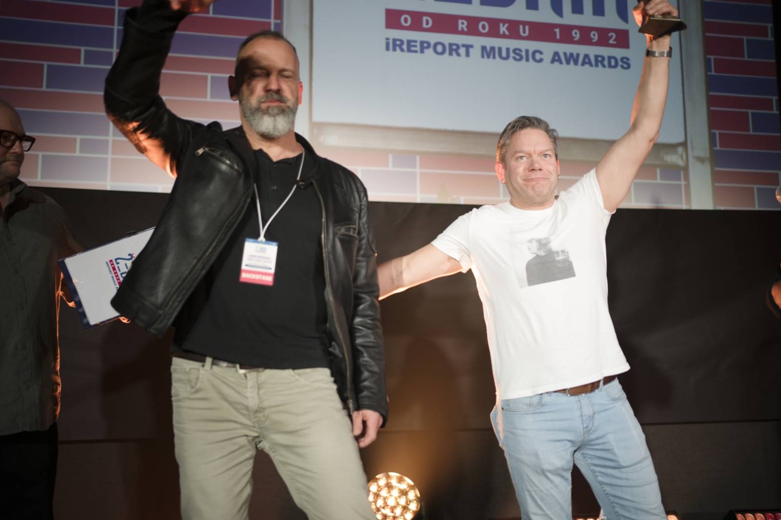 Na Žebříku s oceněnými. Takhle se radovali Michal Hrůza, Rybičky 48, Marpo i Matěj Ruppert