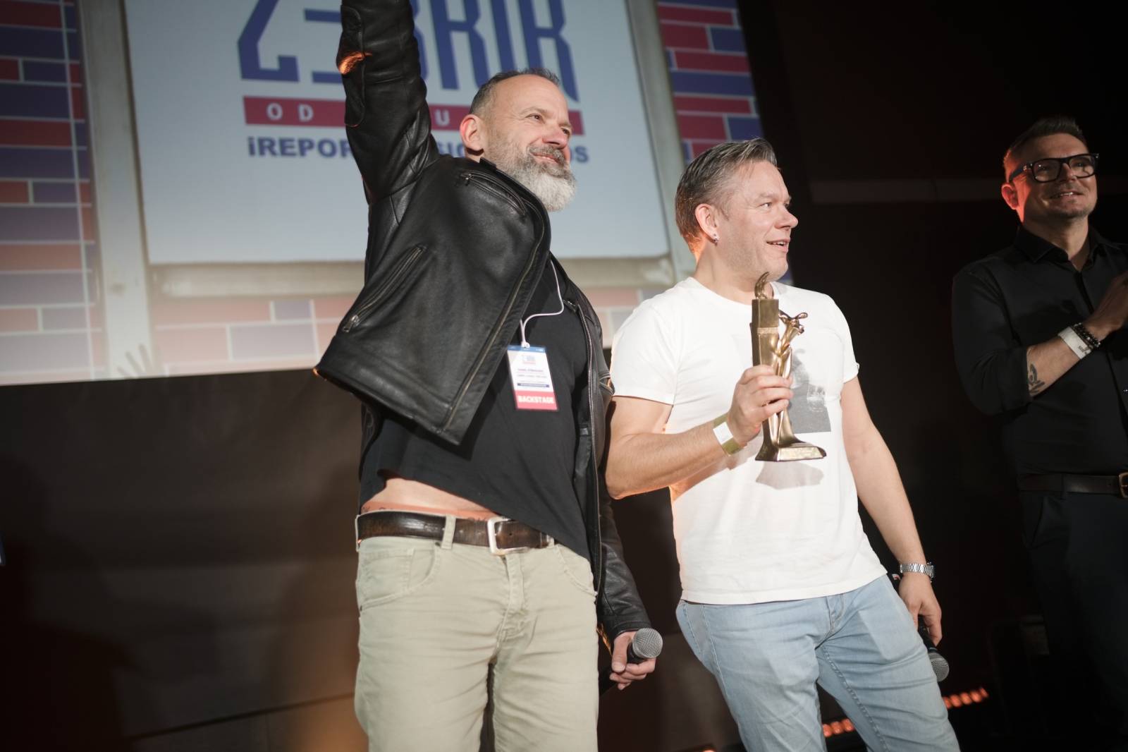 Na Žebříku s oceněnými. Takhle se radovali Michal Hrůza, Rybičky 48, Marpo i Matěj Ruppert