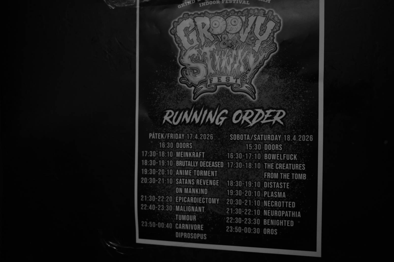 Groovy & Stinky Fest obsadil pražské Rock Café. Zahráli na něm Epicardiectomy, Brutally Deceased, Meinkraft i Bowelfuck