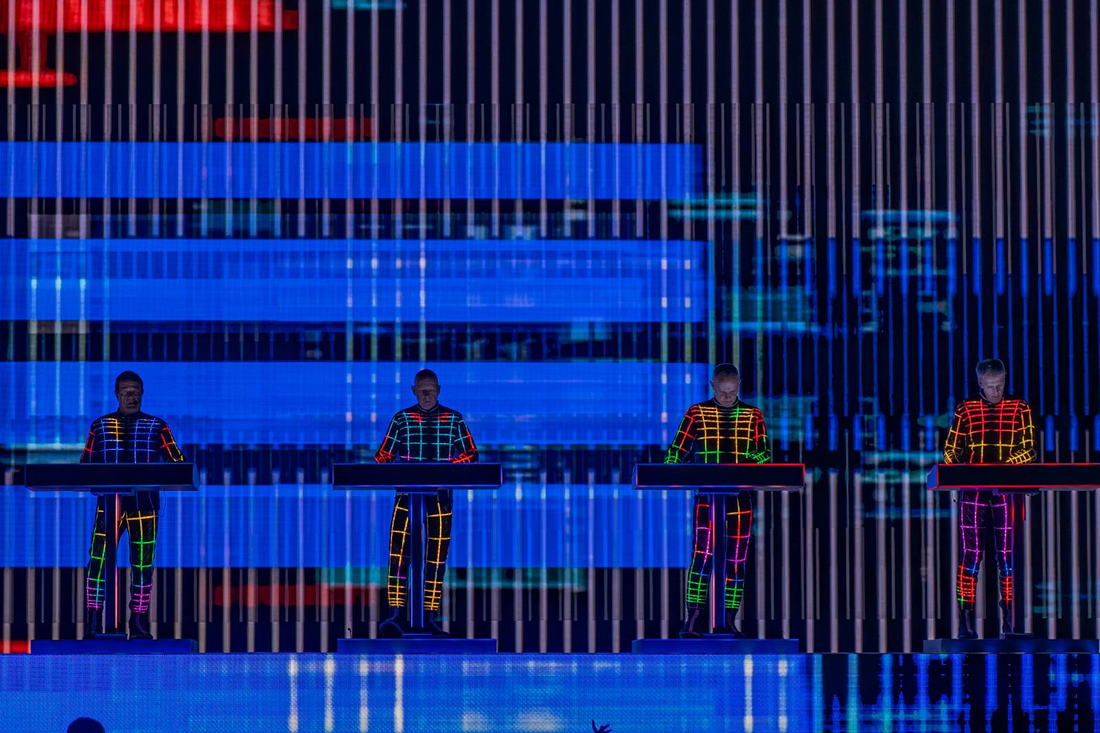 Duchovní otcové taneční a elektronické scény zpátky v Praze. Kraftwerk vystoupili ve Foru Karlín
