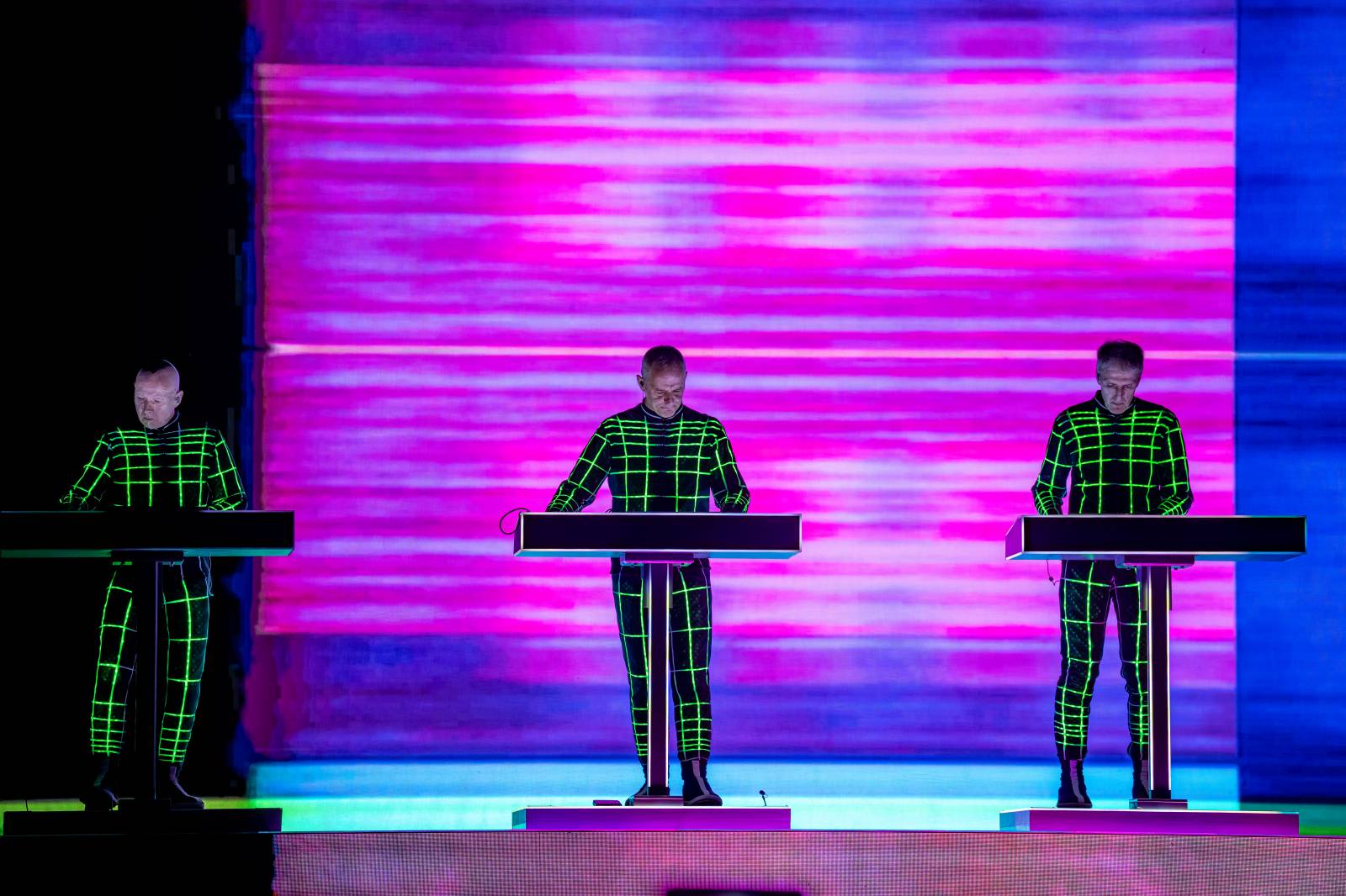 Duchovní otcové taneční a elektronické scény zpátky v Praze. Kraftwerk vystoupili ve Foru Karlín