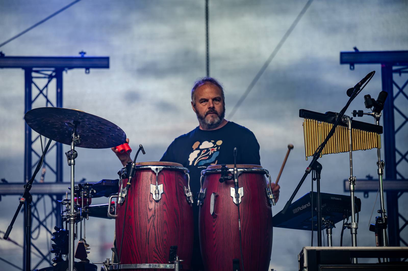 David Koller bavil publikum v pražském Areálu 7. Na Prague Open Air oslavil Kollerband dvacet let na scéně