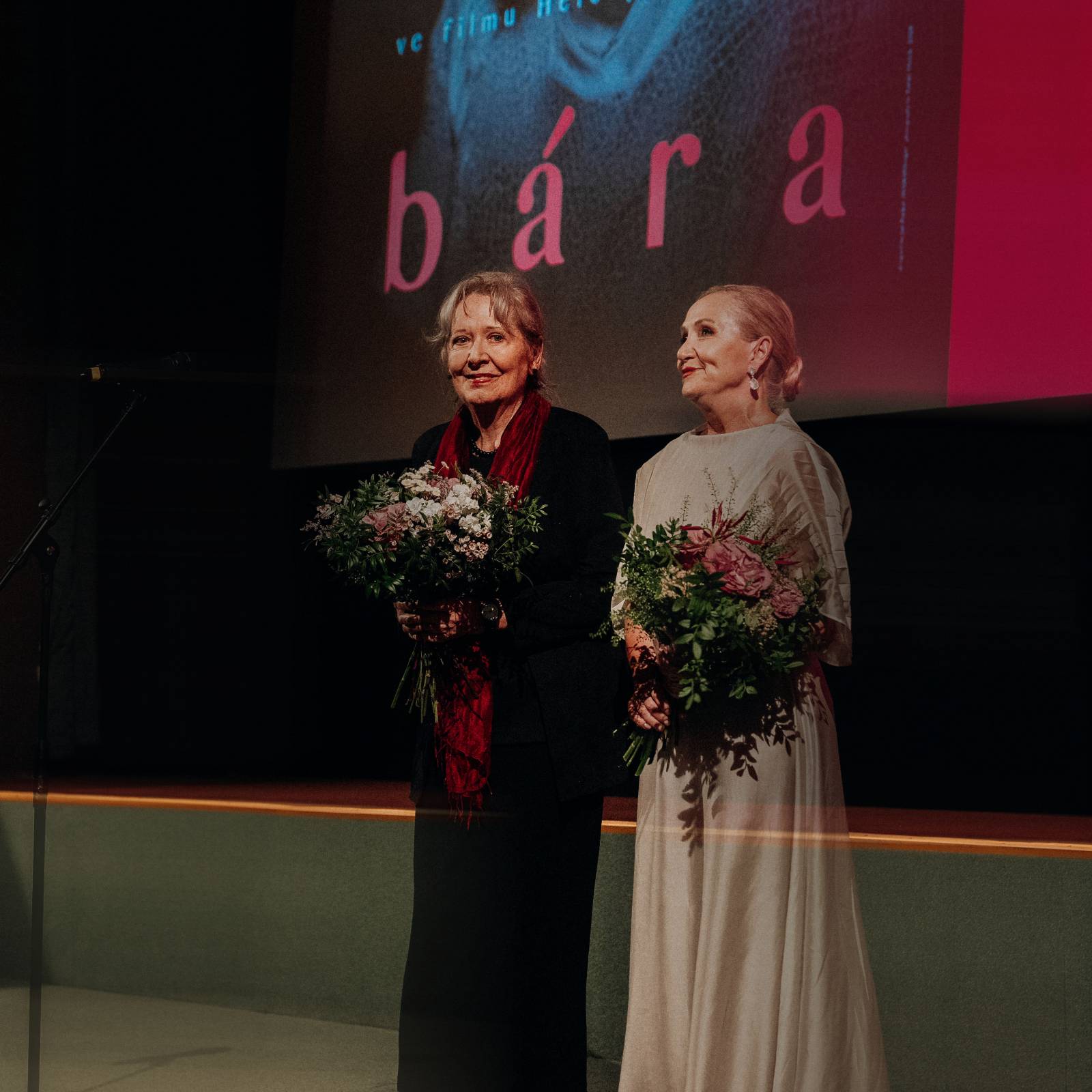 Kino Lucerna promítalo film o Báře Basikové, na premiéru přišli Petr Janda, Vojtěch Dyk i bývalá prezidentka