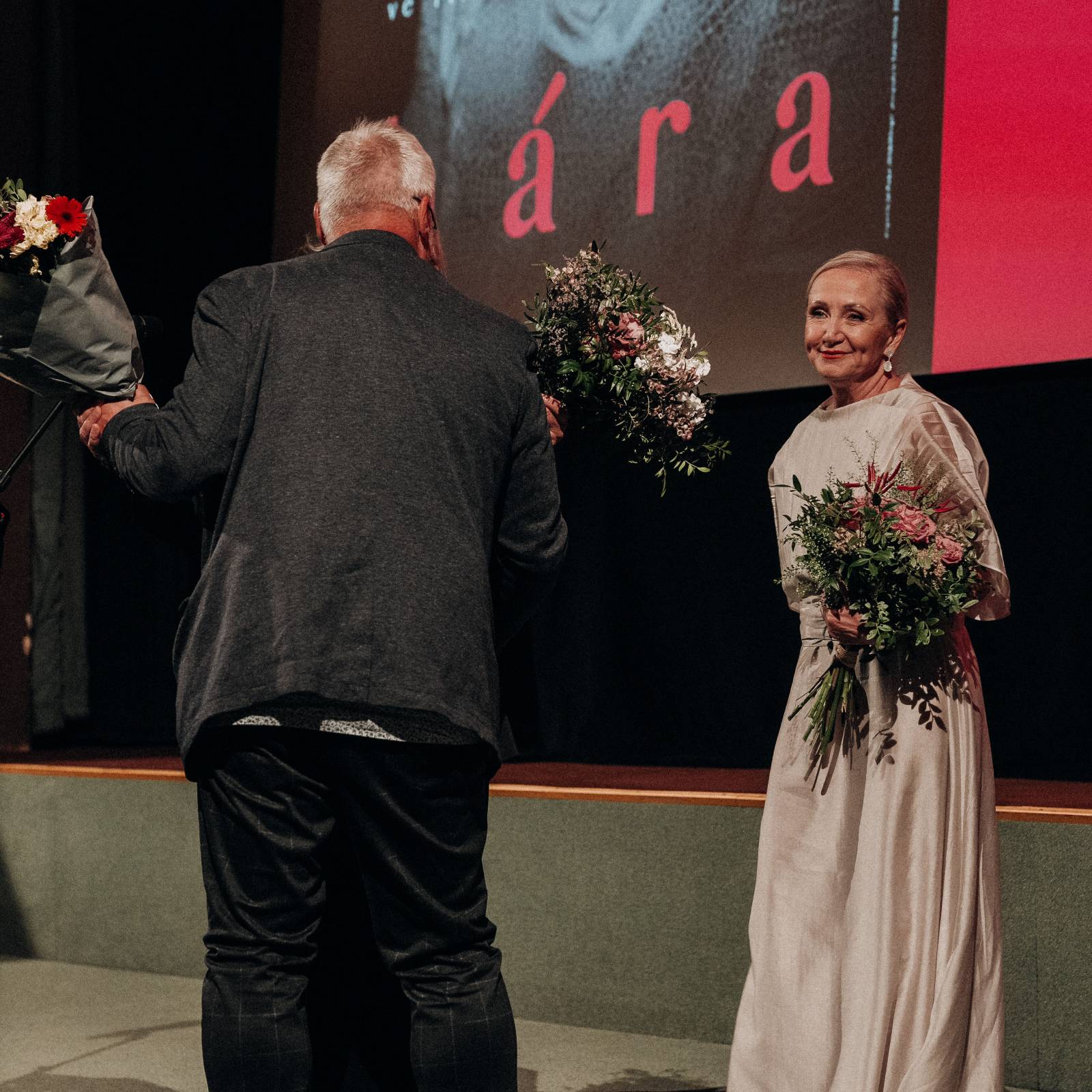 Kino Lucerna promítalo film o Báře Basikové, na premiéru přišli Petr Janda, Vojtěch Dyk i bývalá prezidentka