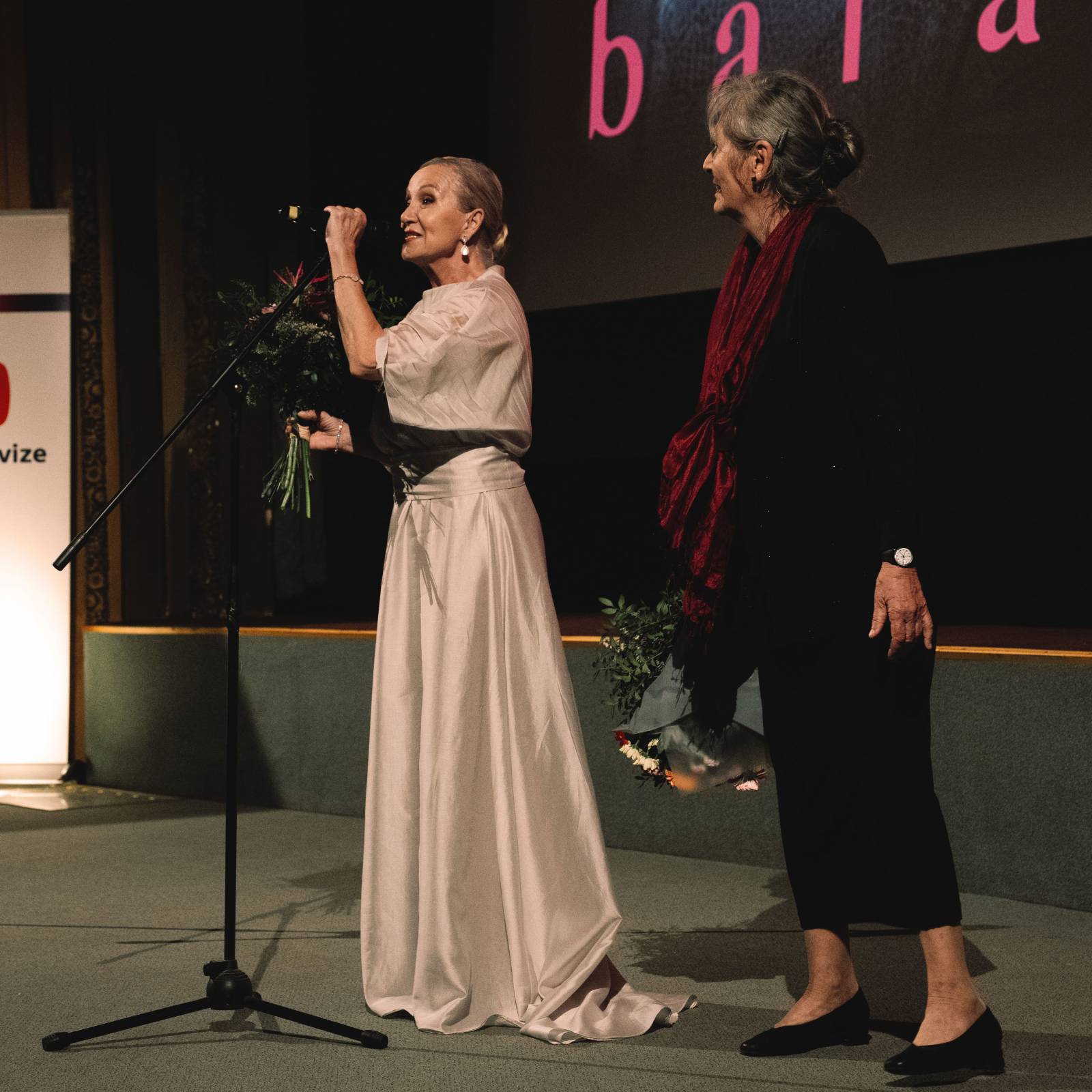 Kino Lucerna promítalo film o Báře Basikové, na premiéru přišli Petr Janda, Vojtěch Dyk i bývalá prezidentka