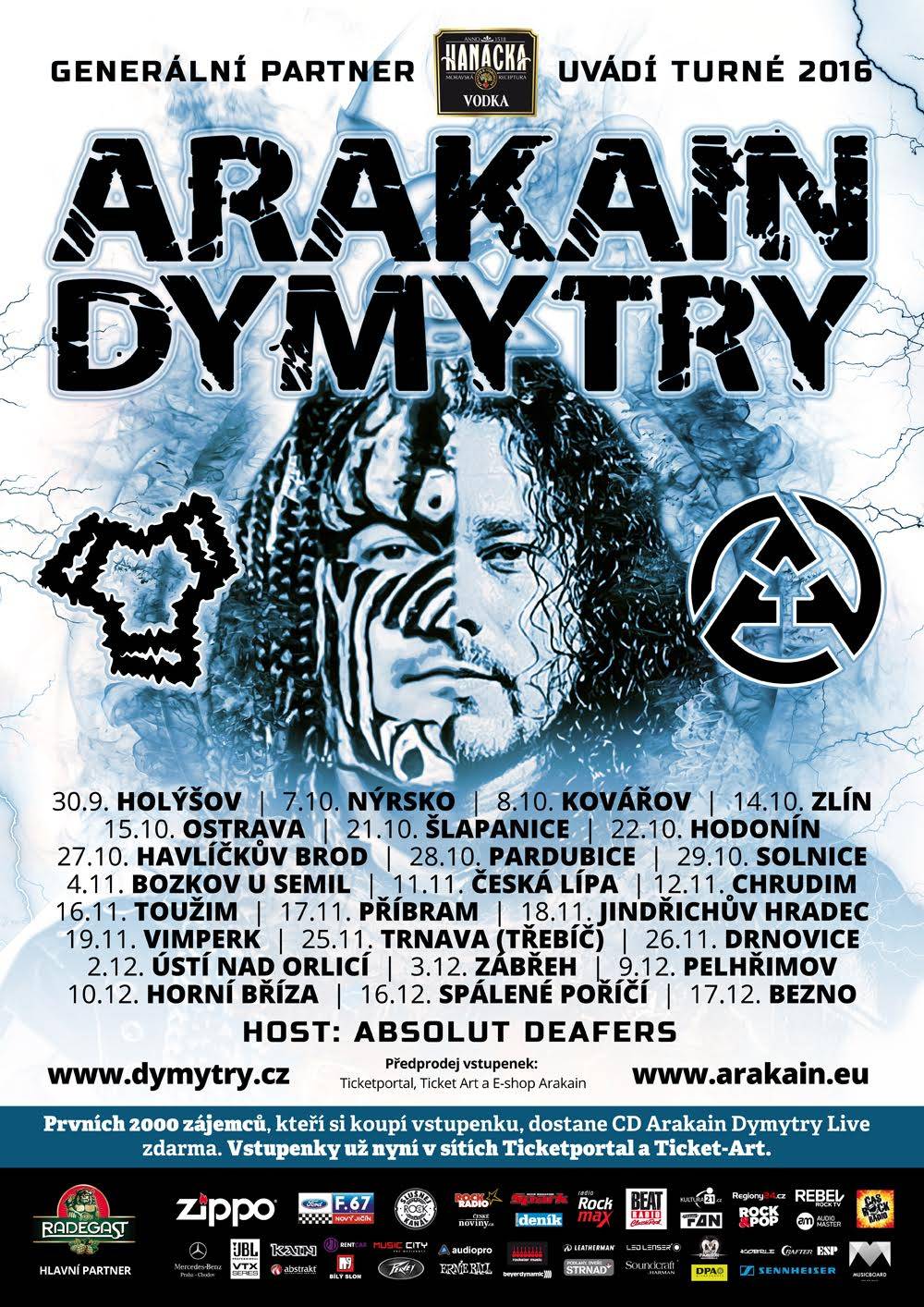 Podzimní turné bratrských formací Arakain a Dymytry startuje již 30. září