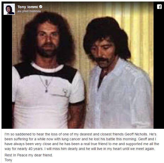 Zemřel Geoff Nicholls, dlouholetý klávesák Black Sabbath. Osudné se mu staly vedlejší účinky chemoterapie