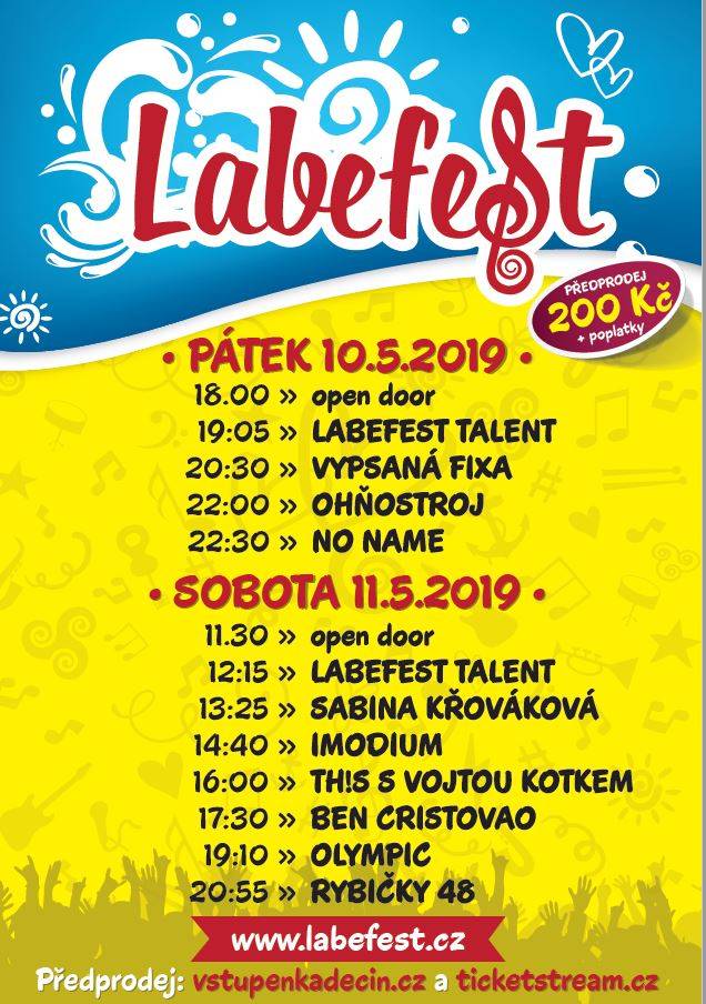 Labefest našel své talenty. Zahrají Rybičky 48 nebo Olympic, Vojta Kotek přeletí nad Labem