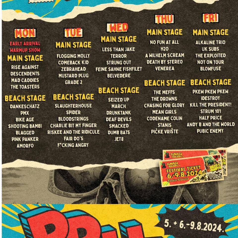 Punk Rock Holiday ve Slovinsku přivítají Rise Against, Flogging Molly i Descendents