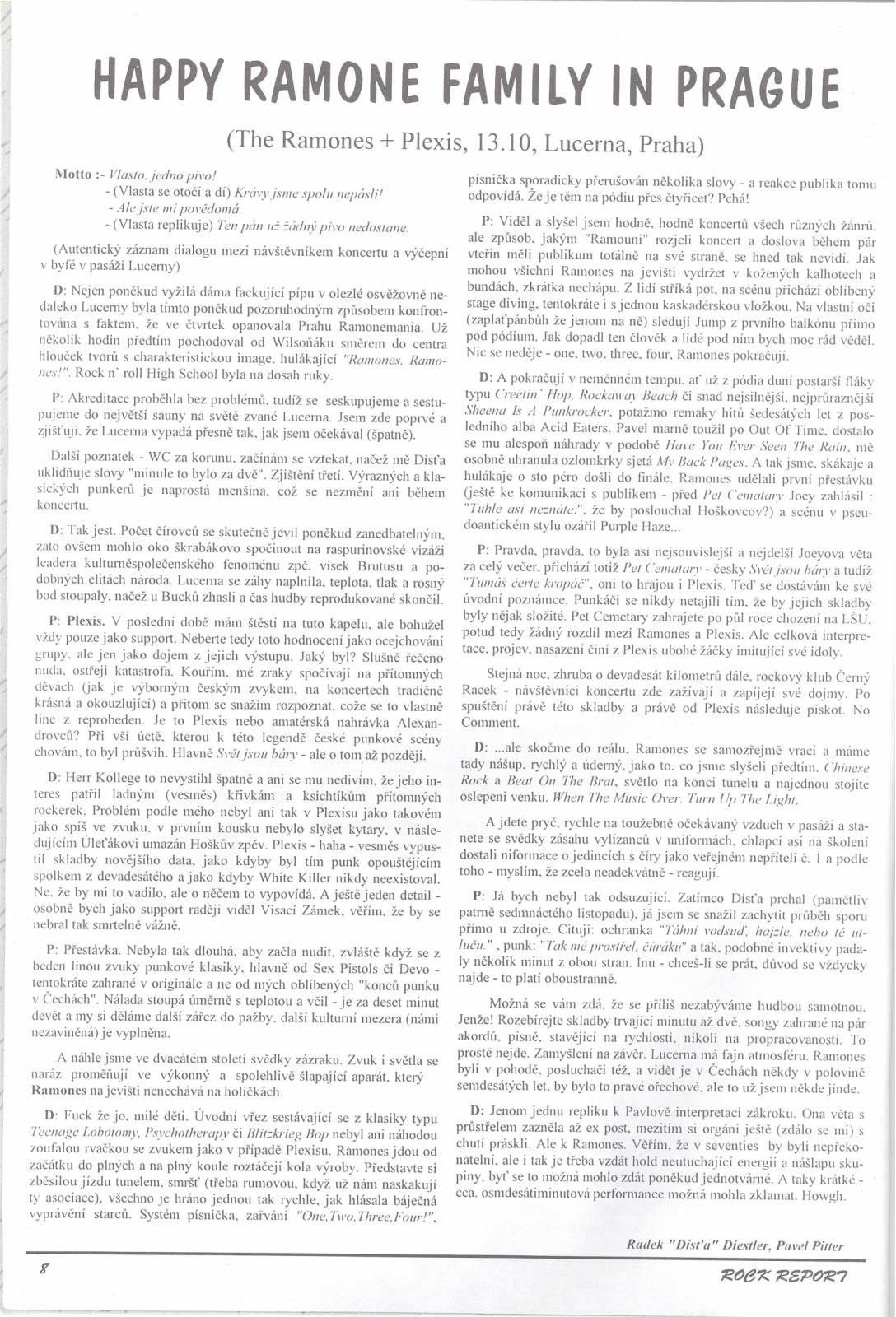 RETRO 90s| Ramones poprvé a naposled v Česku. Ve vyprodané Lucerně jim předskakovali Plexis