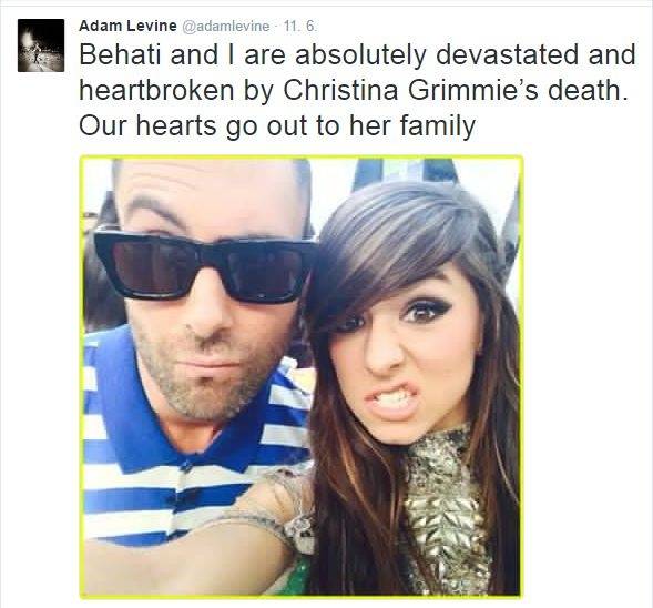 Pohřeb zastřelené Christiny Grimmie zaplatí Adam Levine z Maroon 5