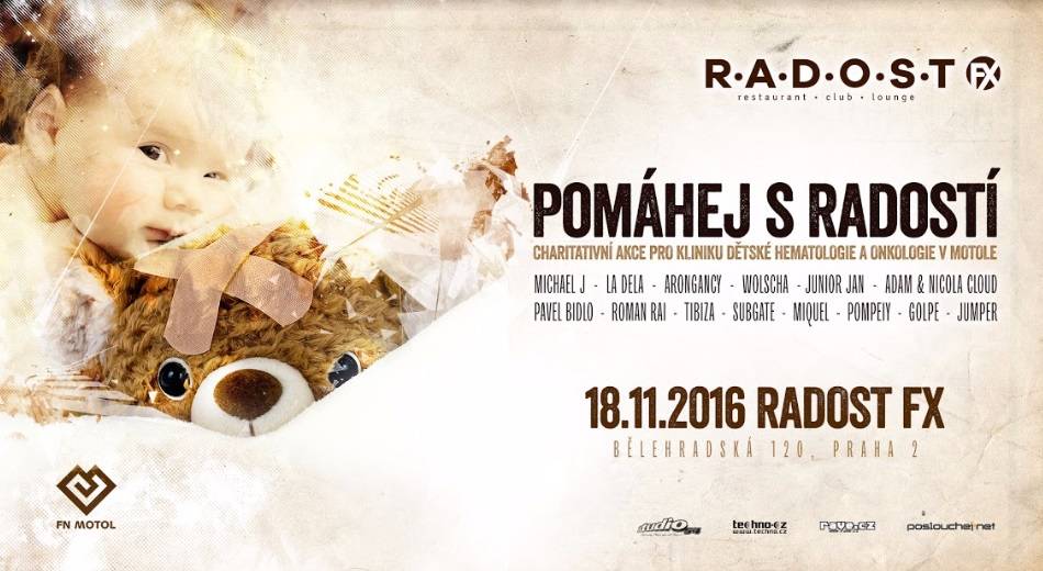 Pomáhej s Radostí! Účastí na páteční party přispějete nemocným dětem