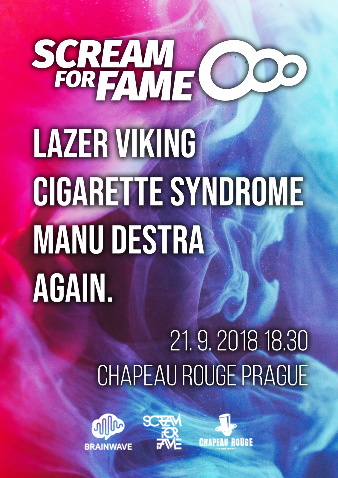 V Chapeau Rouge se bude řvát za slávu: Lazer Viking a Cigarette Syndrome podpoří začínající kapely