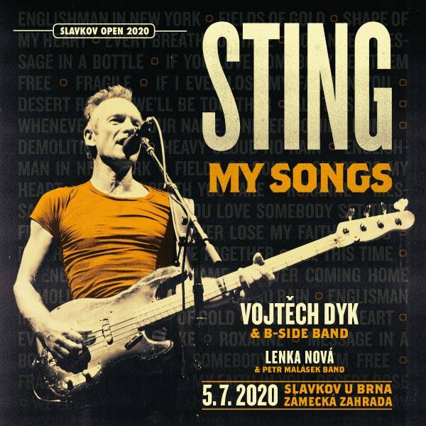 Sting se vrací s programem My Songs do Slavkova u Brna. Nahrazuje zrušený koncert
