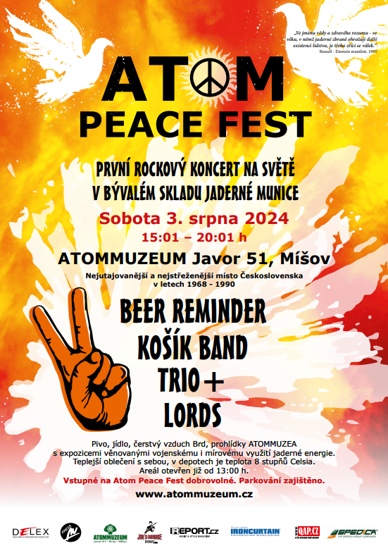 Festival na nejutajovanějším místě Československa. Atom Peace Fest přiveze do Míšova Beer Reminder, Košík Band i Trio+