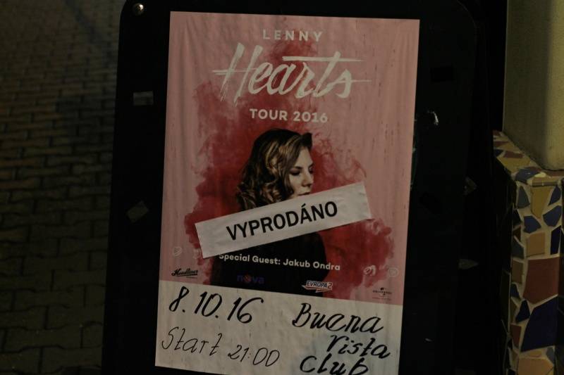 LIVE: Lenny je v klubech na dosah ruky. Velká pódia už na ni čekají