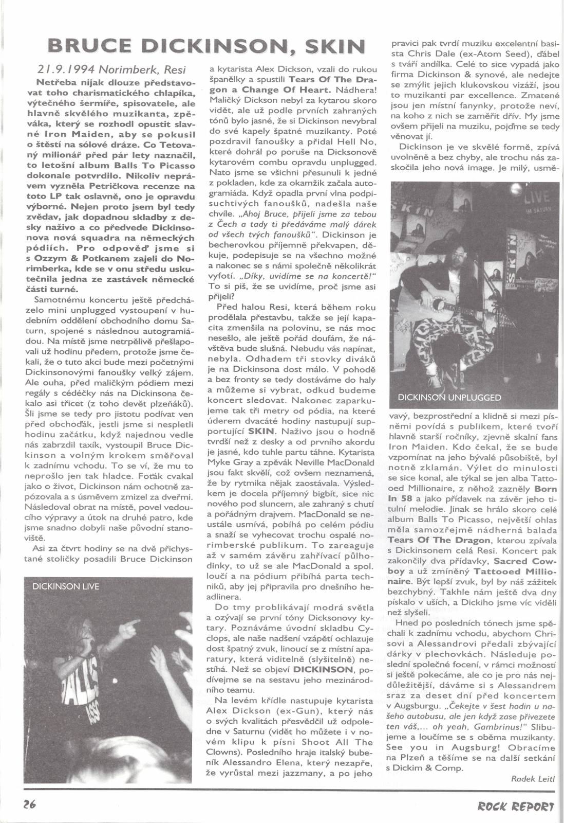 RETRO 90s| Když Bruce Dickinson vyrazil na sólovou dráhu. V Norimberku o něj nebyl příliš velký zájem