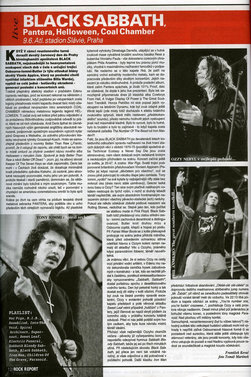 RETRO 90s | Black Sabbath v čele s Ozzym Osbournem poprvé v Česku