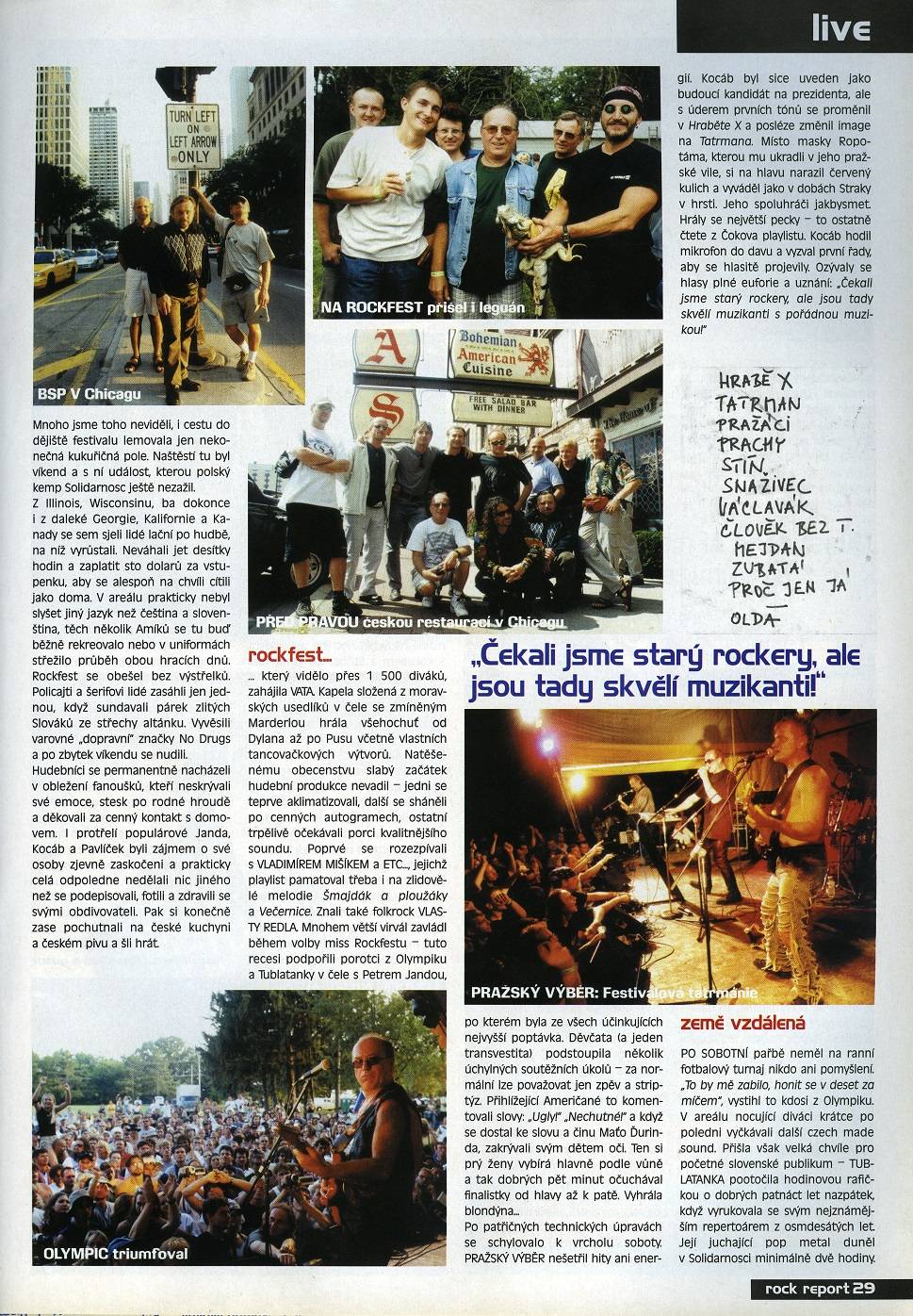RETRO 2000 | První CS Rockfest v USA. U Chicaga krajanům zahráli Olympic, Pražský výběr, Tublatanka, BSP, Vladimír Mišík i Vlasta Redl