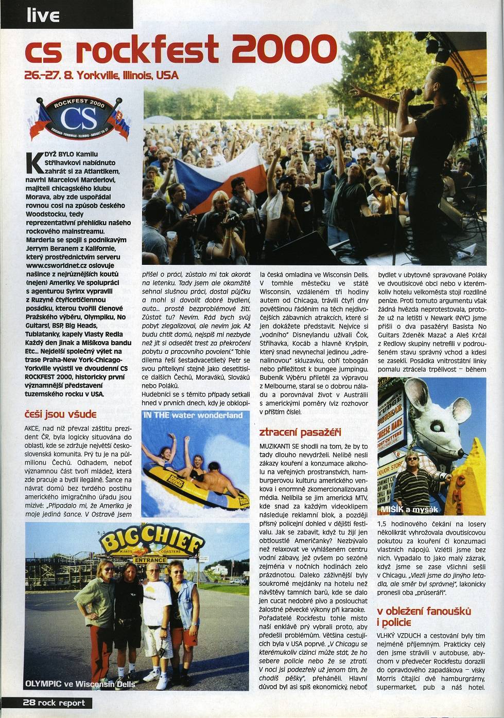 RETRO 2000 | První CS Rockfest v USA. U Chicaga krajanům zahráli Olympic, Pražský výběr, Tublatanka, BSP, Vladimír Mišík i Vlasta Redl