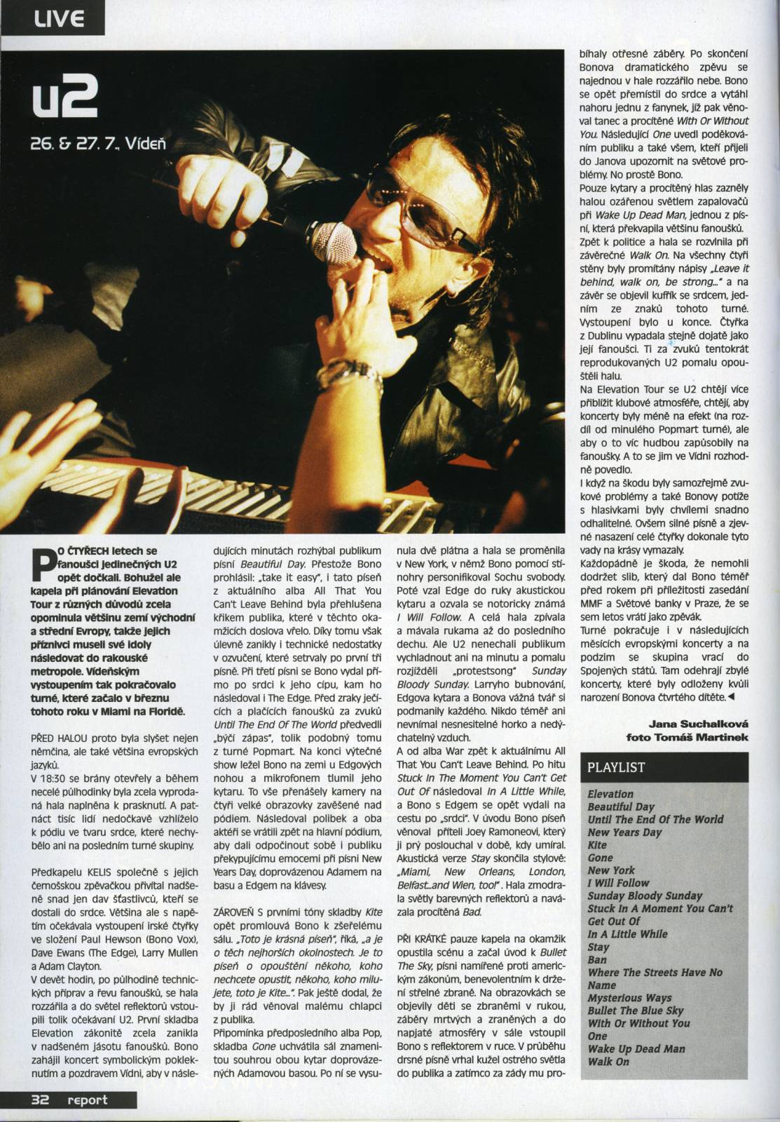RETRO 2000 | U2 proměnili Vídeň v jeden velký sbor. Patnáct tisíc fanoušků zpívalo každý hit