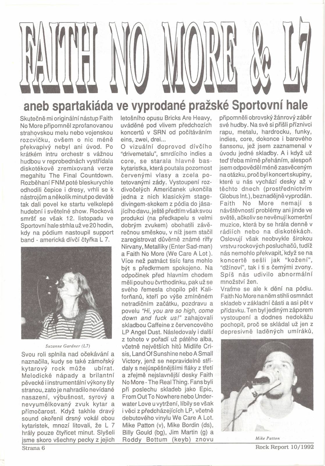 LIVE: Když Faith No More poprvé dorazili se samostatnou show do Československa