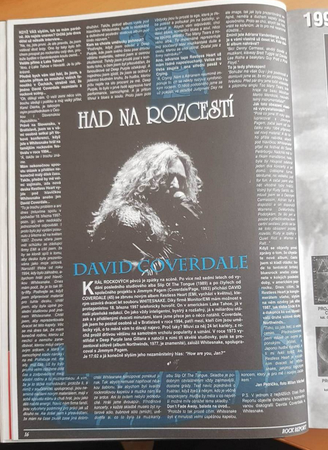 RETRO 90s | David Coverdale: Restless Heart bude absolutně a definitivně poslední studiové album Whitesnake