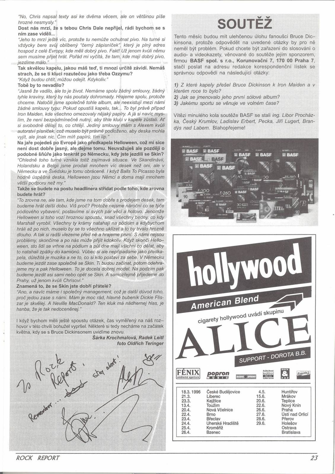 RETRO 90s | Iron Maiden jsou pro mě minulostí. Nevidím důvod, proč by beze mě nemohli existovat dál, tvrdil v roce 1996 Bruce Dickinson