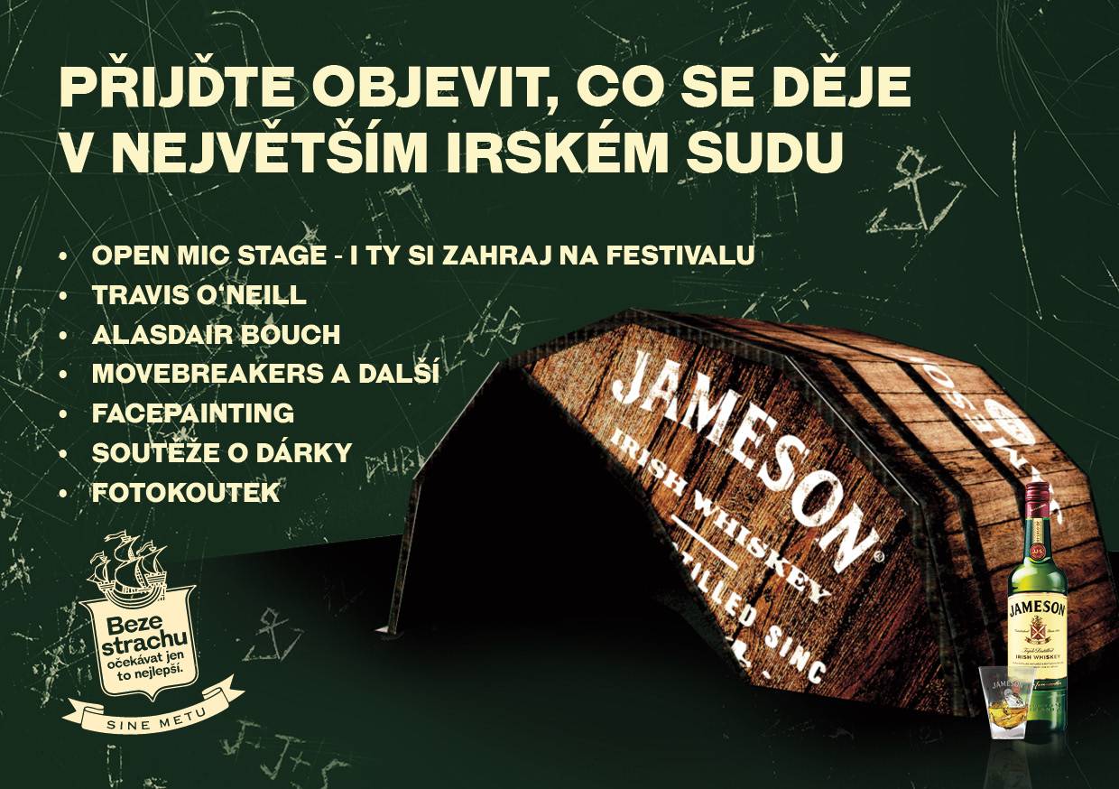 Jameson postaví na Mighty Sounds mobilní Irish Pub